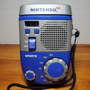 Nintendo 64 AM/FM Bike‎ Lite Radio Sports Blue Tested Works As Is Read